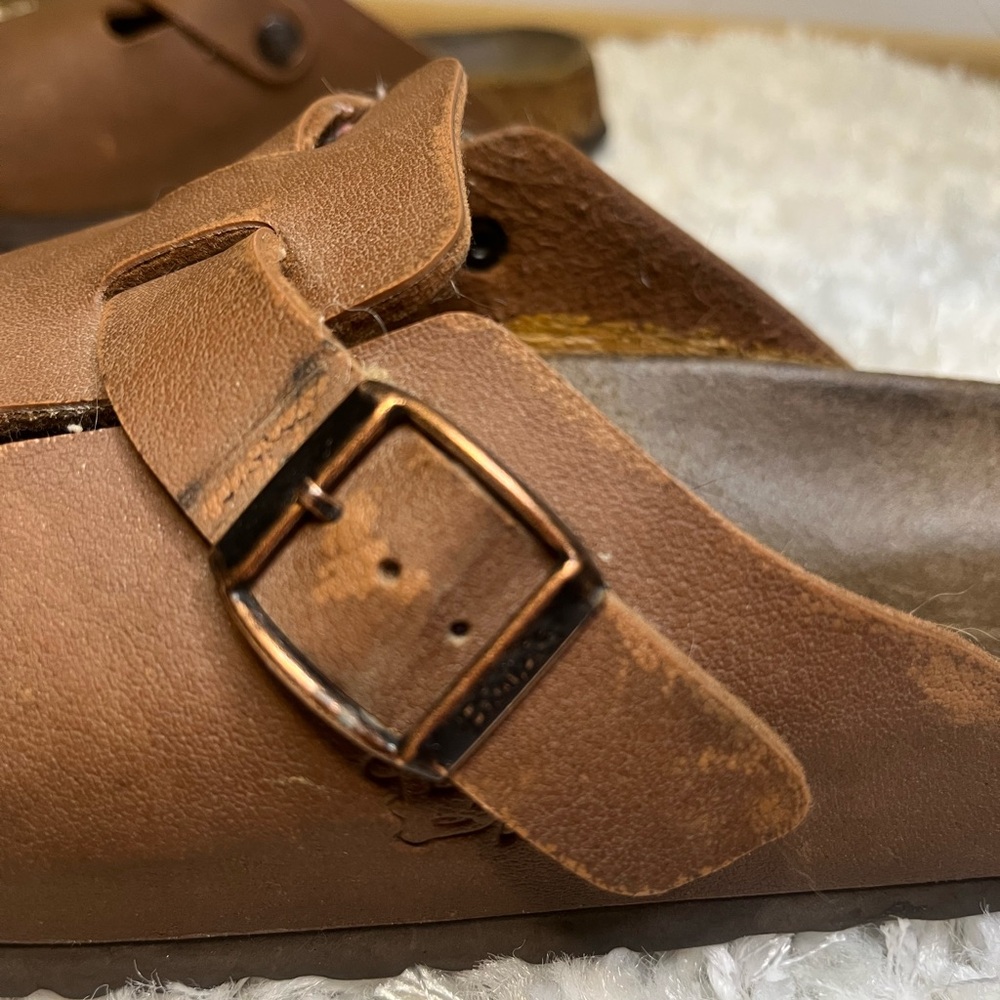 Birkenstock Birki’s Boston Brown Leather Clogs - Picture 11 of 13